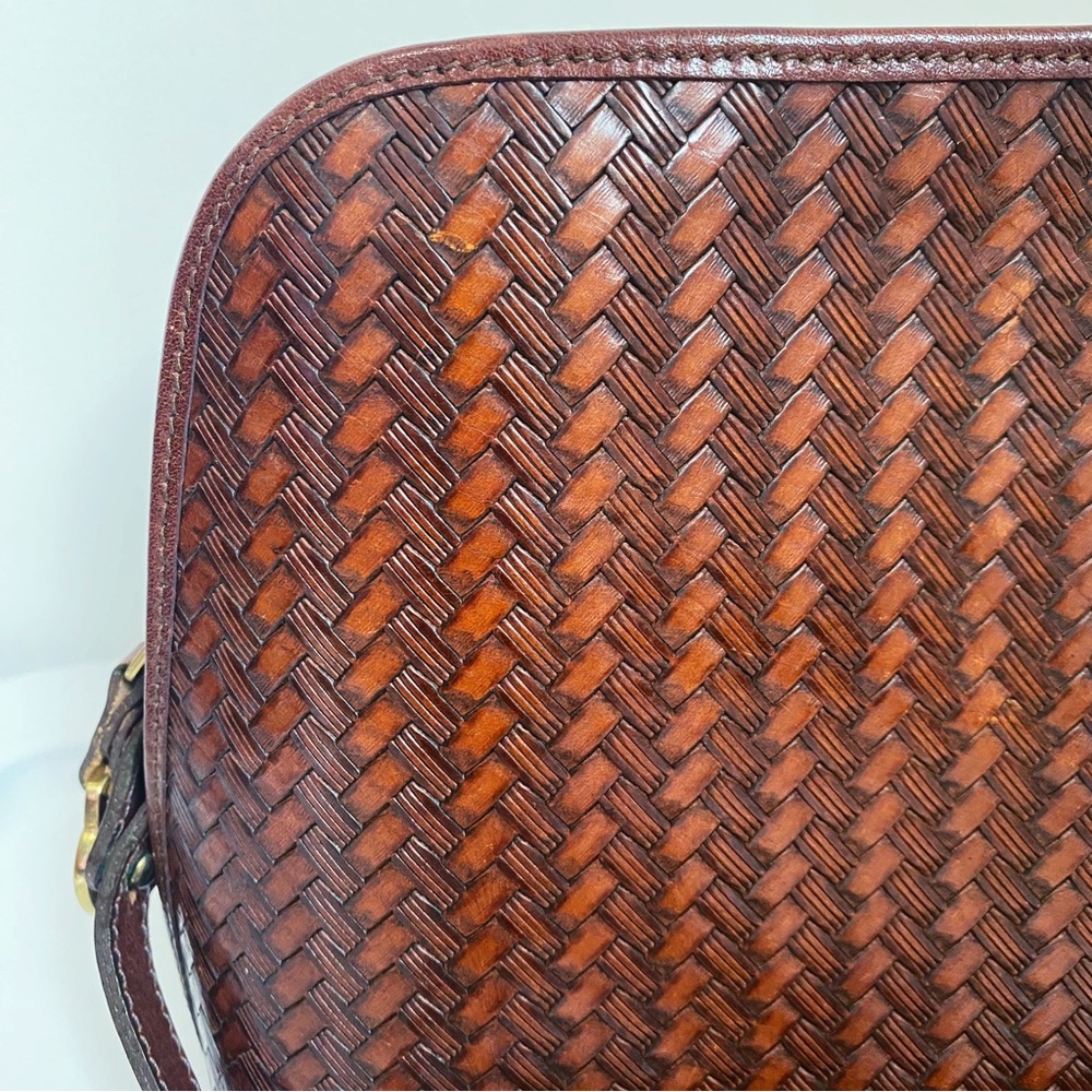 Brahmin Woven Leather Should or Crossbody Handbag Purse - Picture 3 of 17
